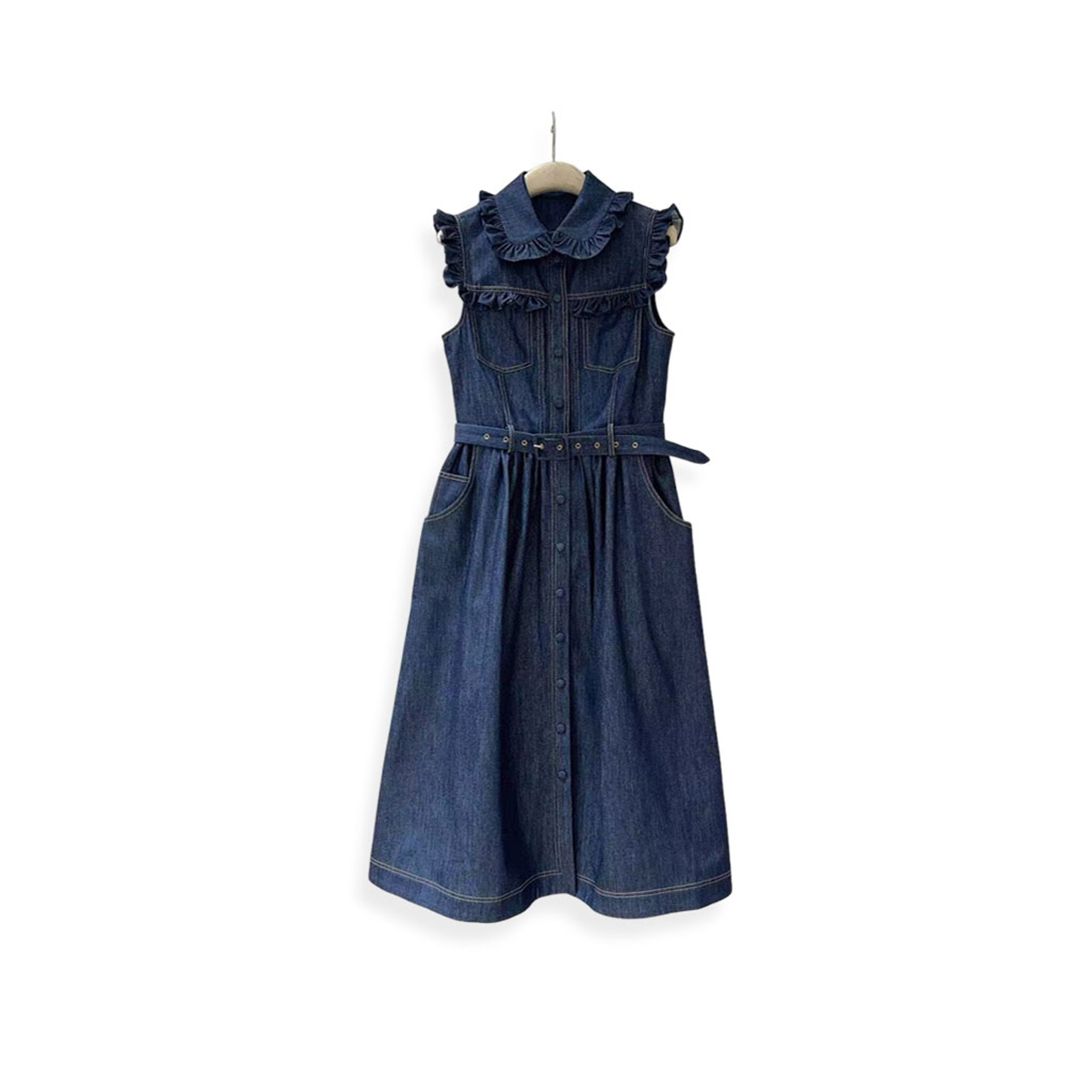 DICE KAYEK DENIM SLEEVELESS DRESS 